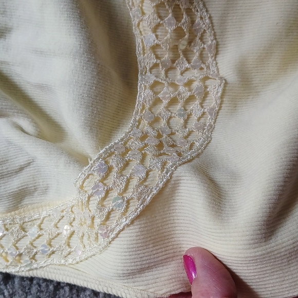 New York & Company ribbed tank with sequin neckline - Picture 2 of 2